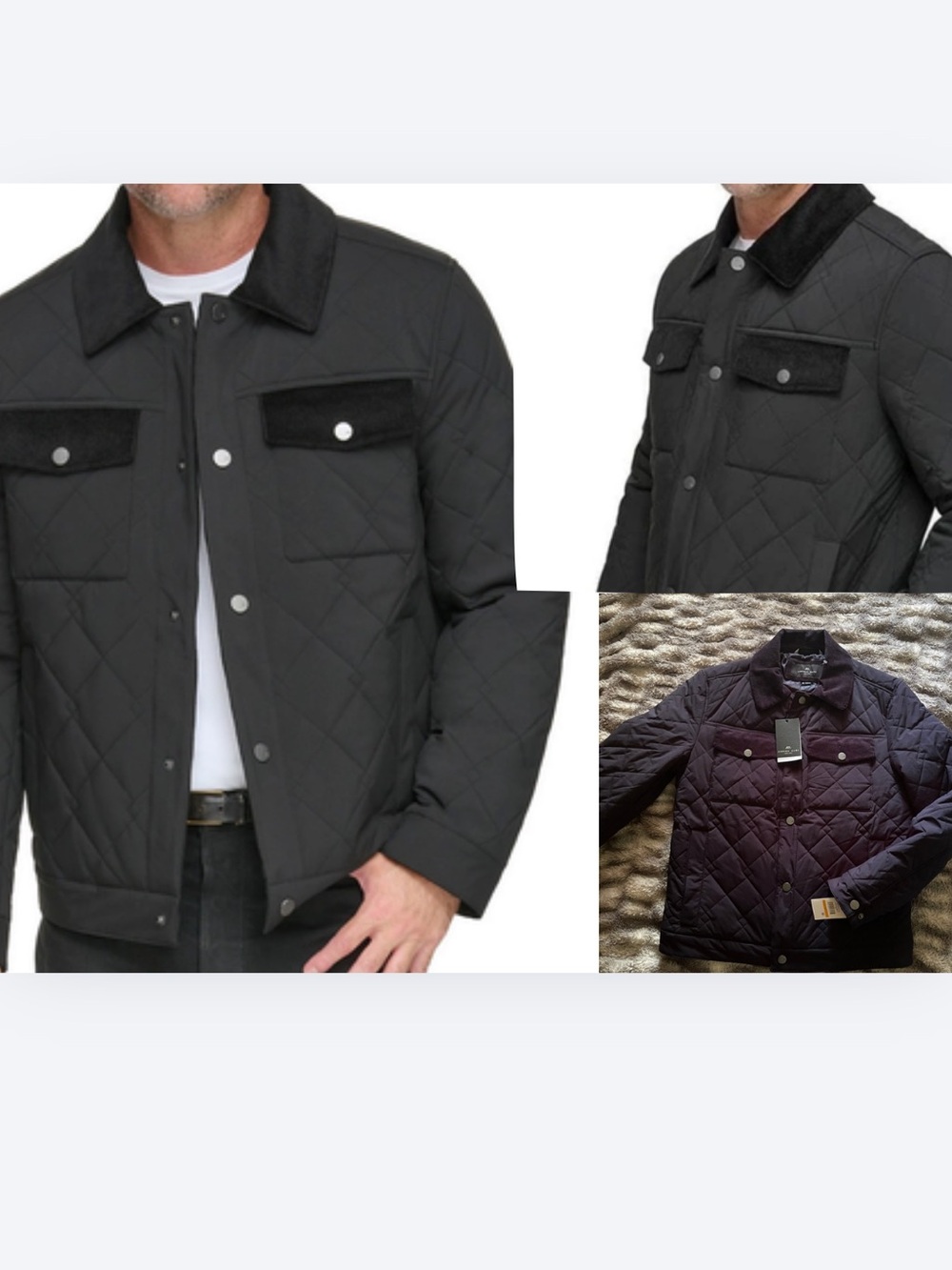 Andrew Marc Walkerton Men's Quilted Jacket. with Corduroy